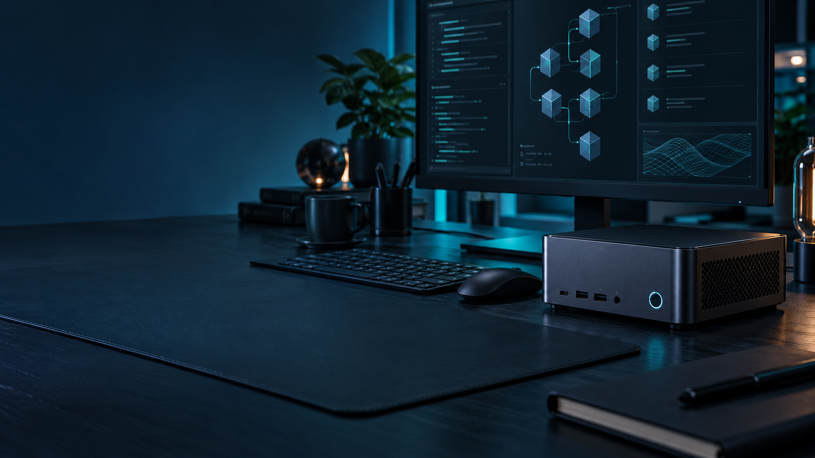 Mini PC running local language models with Ollama